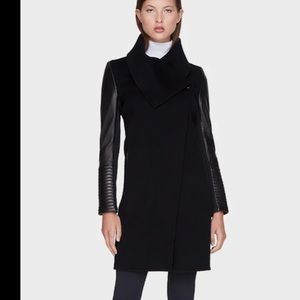 EUC Rudsak Wool Coat Lamb Leather Sleeves